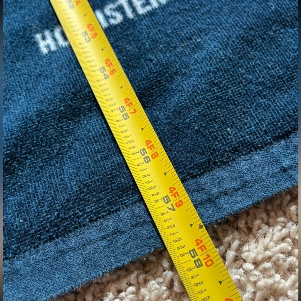 Hollister All Over Logo Unisex Blue Beach Towel